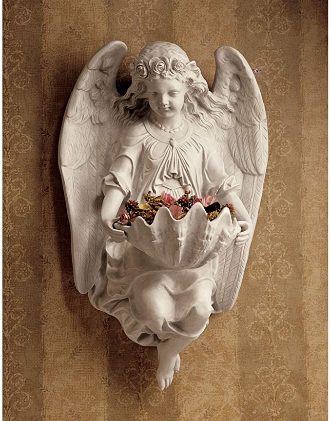 Victorian Baby Angel Cherub Wall Sculpture Statue Décor