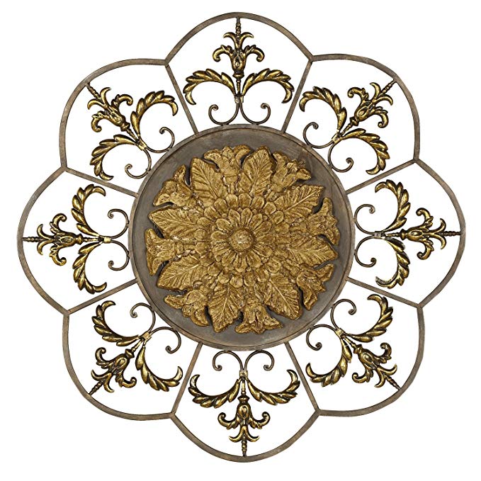 Welcome Home Accents Antique Ivory Medallion Round Wall Decor