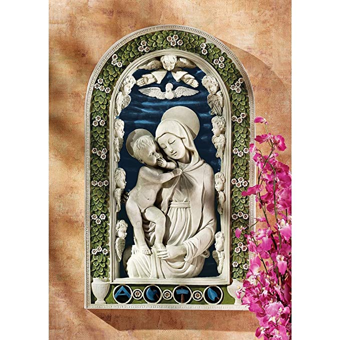 Design Toscano Madonna and Child Bas-Relief Wall Sculpture